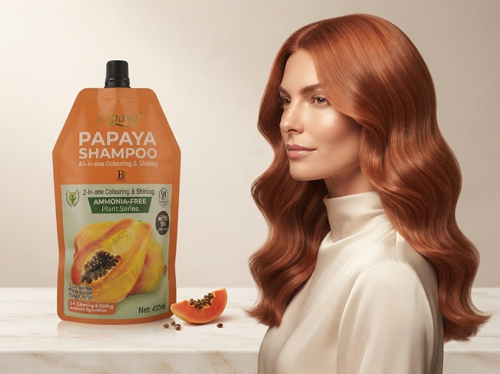 Orange and copper hair color featuring Papaya Hair Color